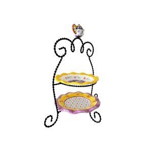 Wrought Iron Dessert Stand Black Metal Pie Cake Plate Display Rack Cater Wedding